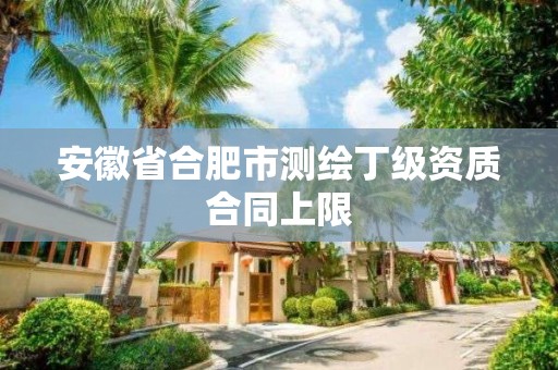 安徽省合肥市测绘丁级资质合同上限