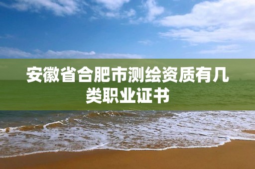 安徽省合肥市测绘资质有几类职业证书