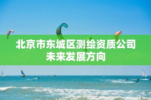 北京市东城区测绘资质公司未来发展方向