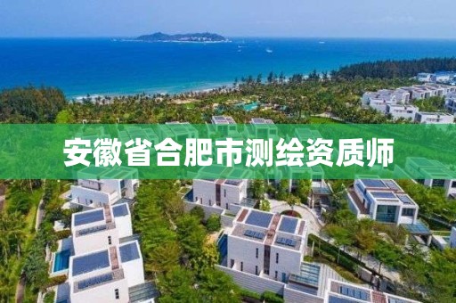 安徽省合肥市测绘资质师