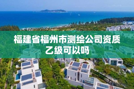 福建省福州市测绘公司资质乙级可以吗