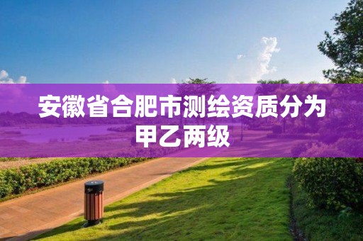 安徽省合肥市测绘资质分为甲乙两级