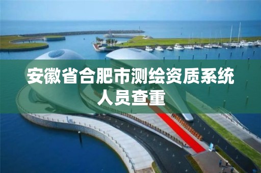 安徽省合肥市测绘资质系统人员查重