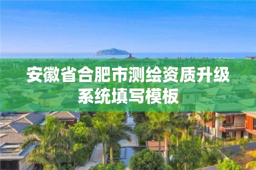 安徽省合肥市测绘资质升级系统填写模板