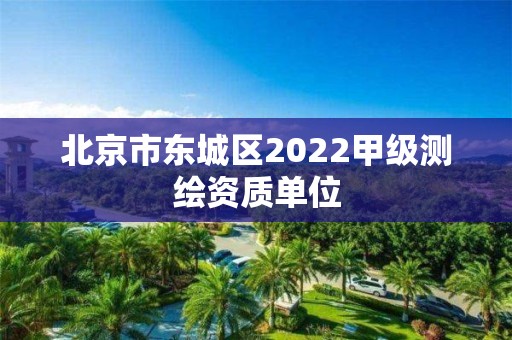 北京市东城区2022甲级测绘资质单位