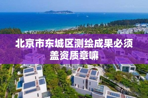 北京市东城区测绘成果必须盖资质章嘛