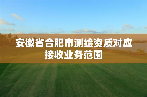 安徽省合肥市测绘资质对应接收业务范围