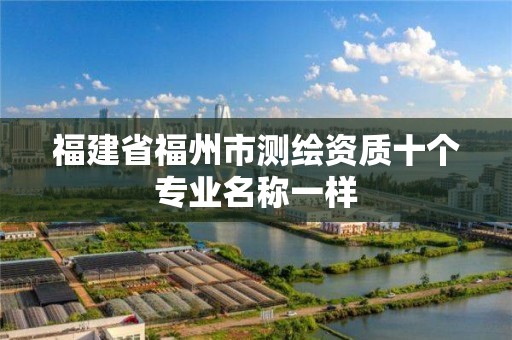 福建省福州市测绘资质十个专业名称一样