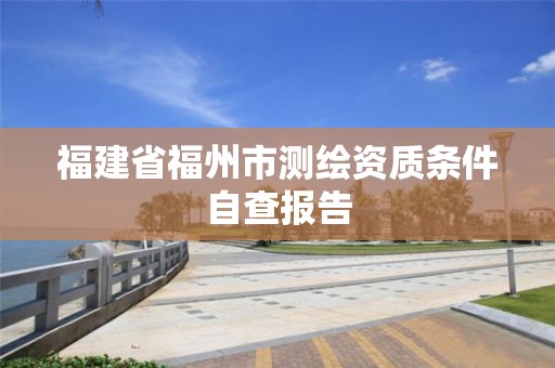 福建省福州市测绘资质条件自查报告