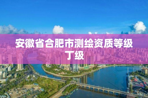 安徽省合肥市测绘资质等级丁级