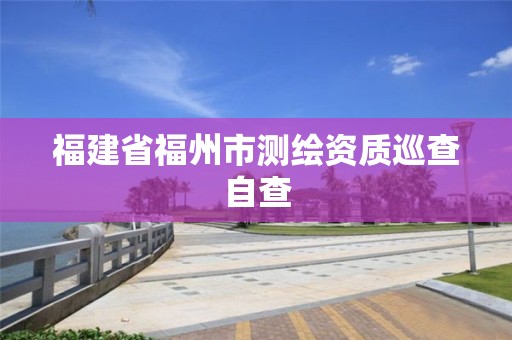 福建省福州市测绘资质巡查自查