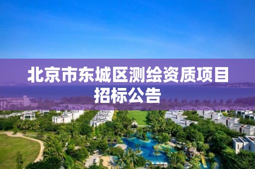 北京市东城区测绘资质项目招标公告