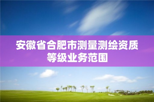 安徽省合肥市测量测绘资质等级业务范围