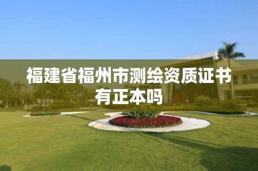 福建省福州市测绘资质证书有正本吗