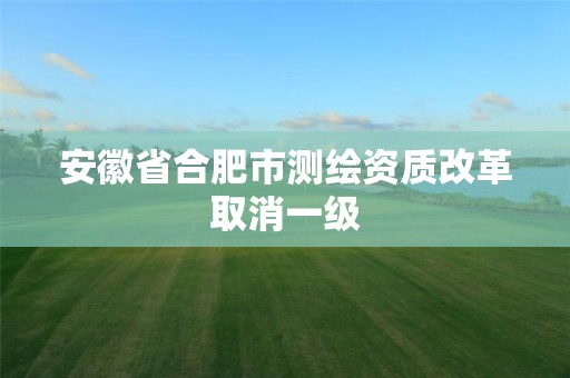 安徽省合肥市测绘资质改革取消一级