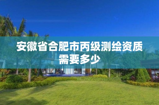 安徽省合肥市丙级测绘资质需要多少