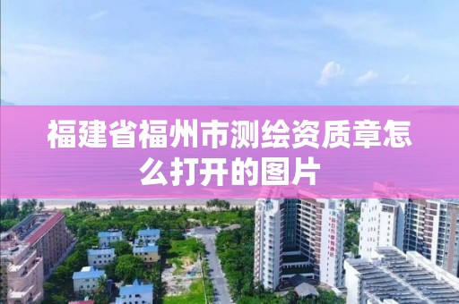 福建省福州市测绘资质章怎么打开的图片