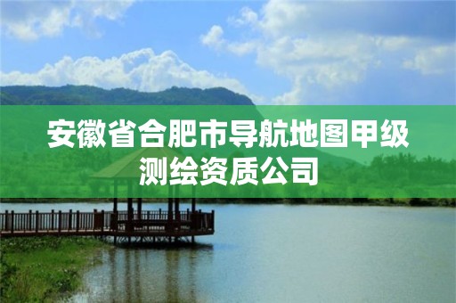 安徽省合肥市导航地图甲级测绘资质公司