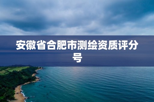 安徽省合肥市测绘资质评分号