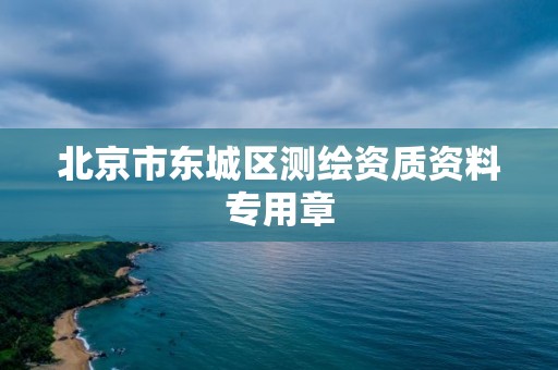 北京市东城区测绘资质资料专用章