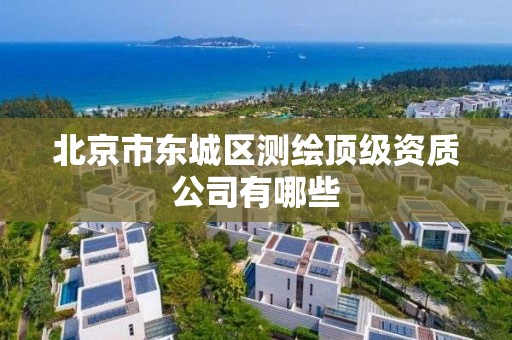 北京市东城区测绘顶级资质公司有哪些