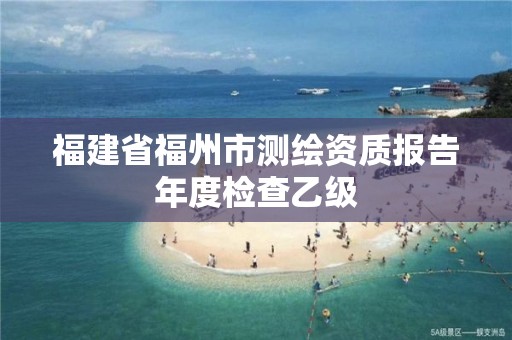 福建省福州市测绘资质报告年度检查乙级