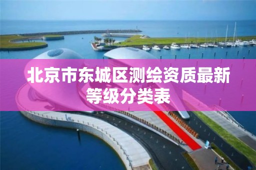 北京市东城区测绘资质最新等级分类表