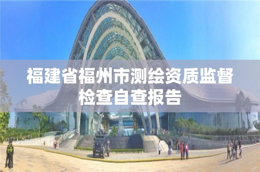 福建省福州市测绘资质监督检查自查报告