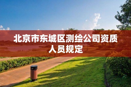 北京市东城区测绘公司资质人员规定