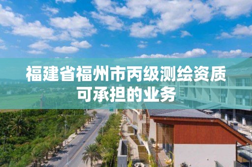 福建省福州市丙级测绘资质可承担的业务