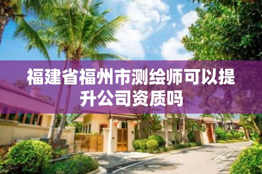 福建省福州市测绘师可以提升公司资质吗