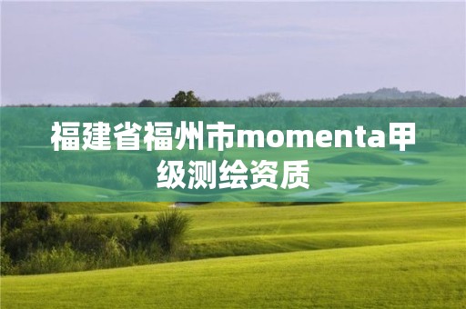 福建省福州市momenta甲级测绘资质