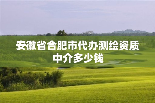 安徽省合肥市代办测绘资质中介多少钱