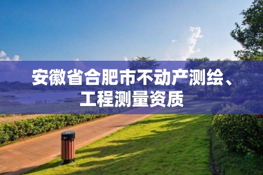 安徽省合肥市不动产测绘、工程测量资质