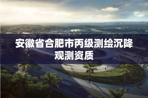 安徽省合肥市丙级测绘沉降观测资质