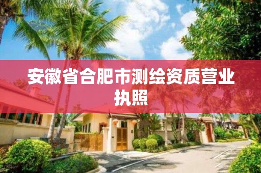 安徽省合肥市测绘资质营业执照