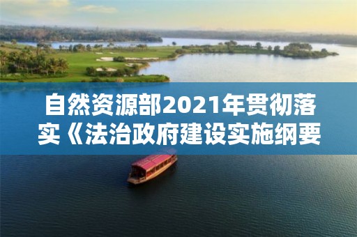 自然资源部2021年贯彻落实《法治政府建设实施纲要（2021-2025年）》情况