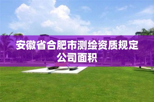 安徽省合肥市测绘资质规定公司面积