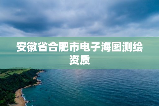 安徽省合肥市电子海图测绘资质