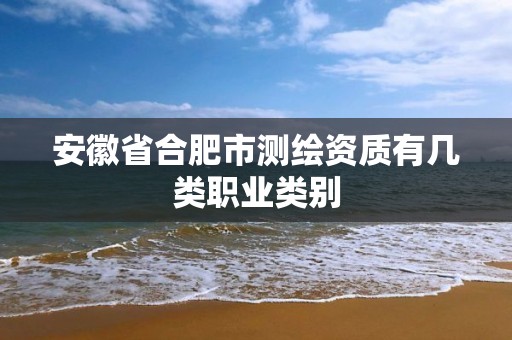 安徽省合肥市测绘资质有几类职业类别