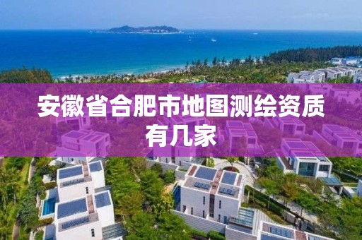 安徽省合肥市地图测绘资质有几家