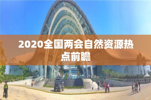 2020全国两会自然资源热点前瞻