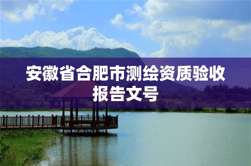 安徽省合肥市测绘资质验收报告文号