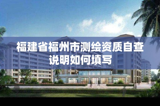 福建省福州市测绘资质自查说明如何填写