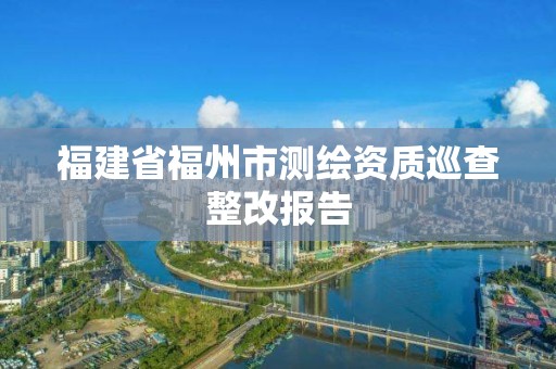 福建省福州市测绘资质巡查整改报告