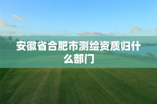 安徽省合肥市测绘资质归什么部门