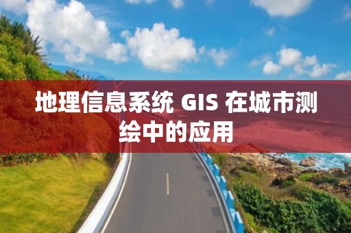 地理信息系统 GIS 在城市测绘中的应用