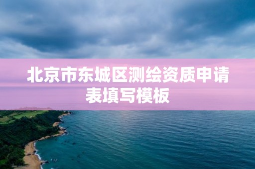 北京市东城区测绘资质申请表填写模板