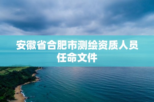 安徽省合肥市测绘资质人员任命文件