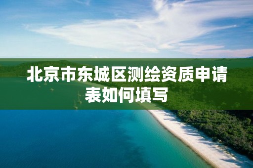 北京市东城区测绘资质申请表如何填写